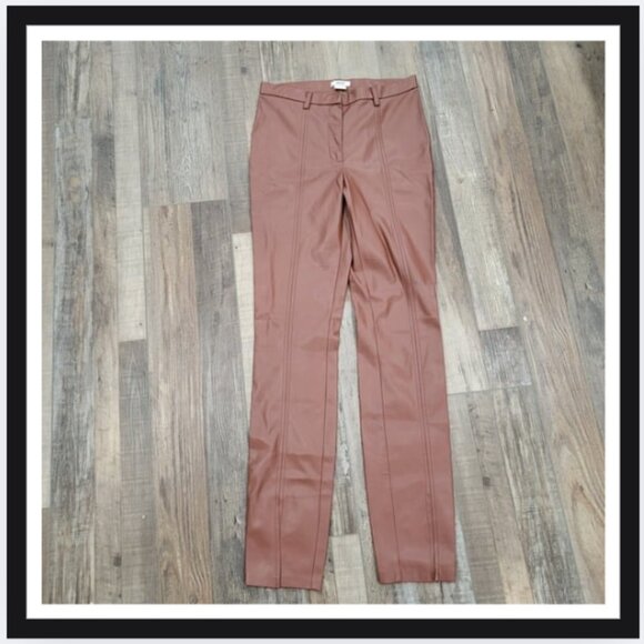 Jason Wu Faux Leather Split Hem Pants - Picture 2 of 5